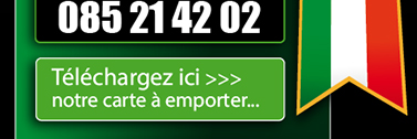 Plats à emporter - Livraison à domicile - 085 21 42 02